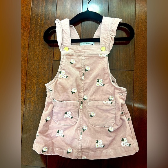 cupcakes & cashmere Other - cupcakes & cashmere Blush Floral Kids Overalls